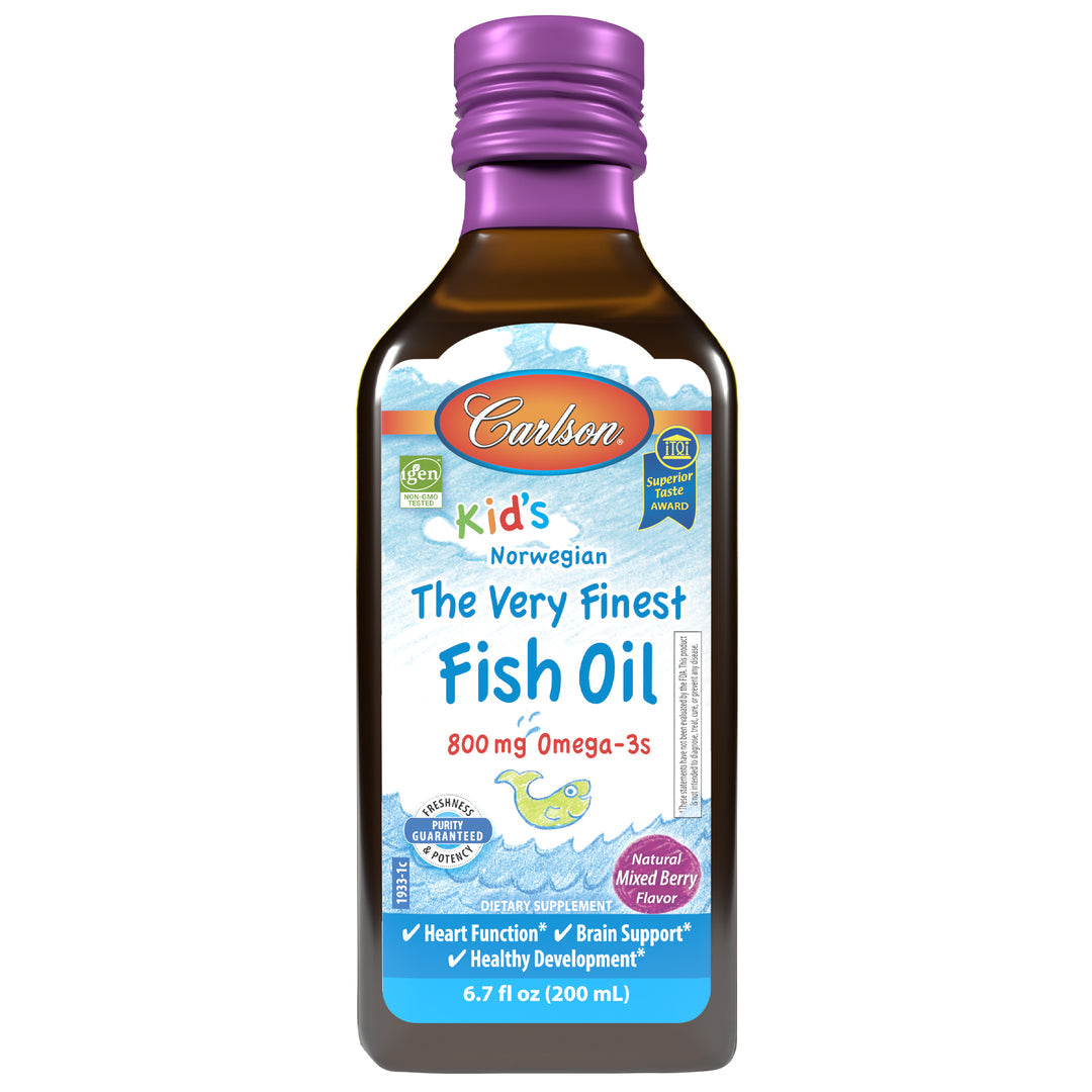 Carlson Labs Mixed Berry 800mg Kid's The Very Finest Fish Oil 500ml - Short Dated