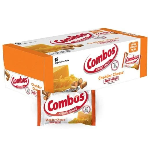 Combos Stuffed Cheddar Cheese Baked Pretzel 18 x 48.2g (case) - Out of Date