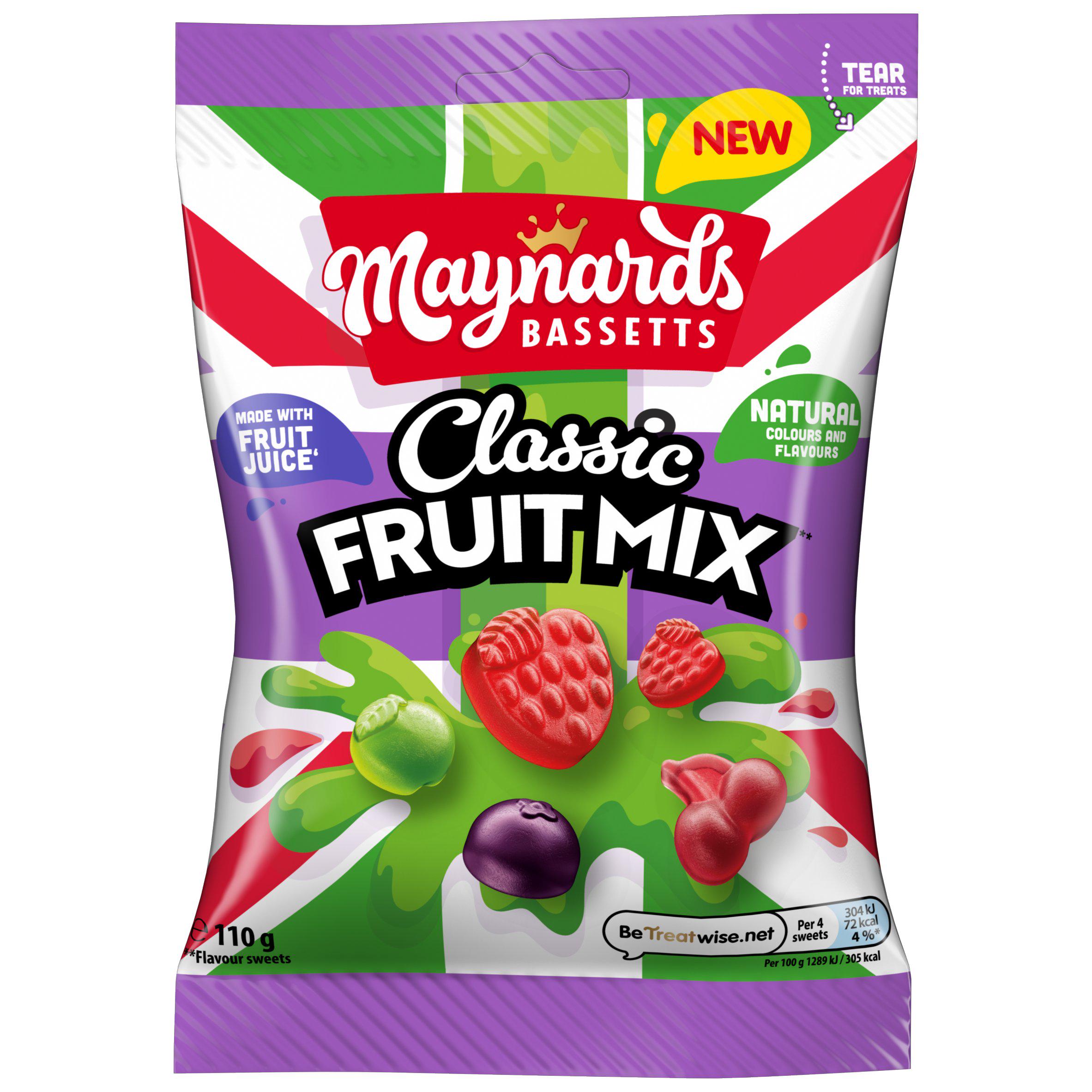 Maynard Bassetts Classic Fruit Mix Jelly Sweets 110g - Out of Date
