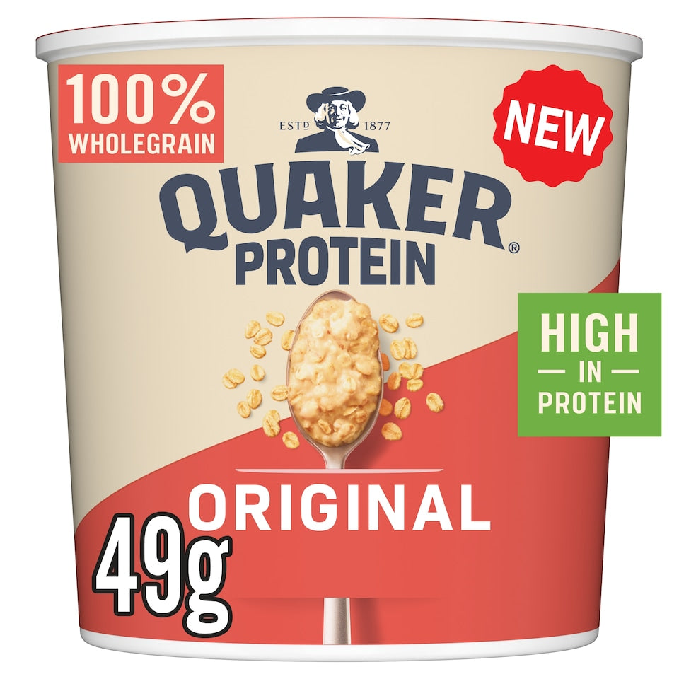 Quaker Protein Original Porridge Pots 6 x 49g - Out of Date