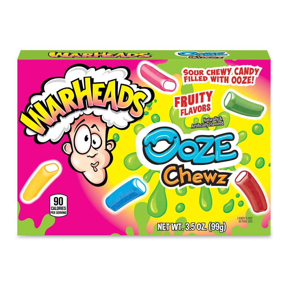 Warheads Sour Ooze Chewz Theatre Box 12 x 99g (case) - Out of Date
