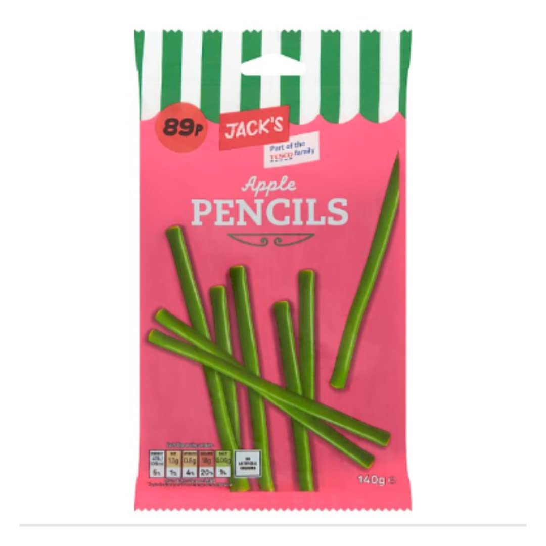 Jack's Apple Pencils Sweets 140g - Out of Date