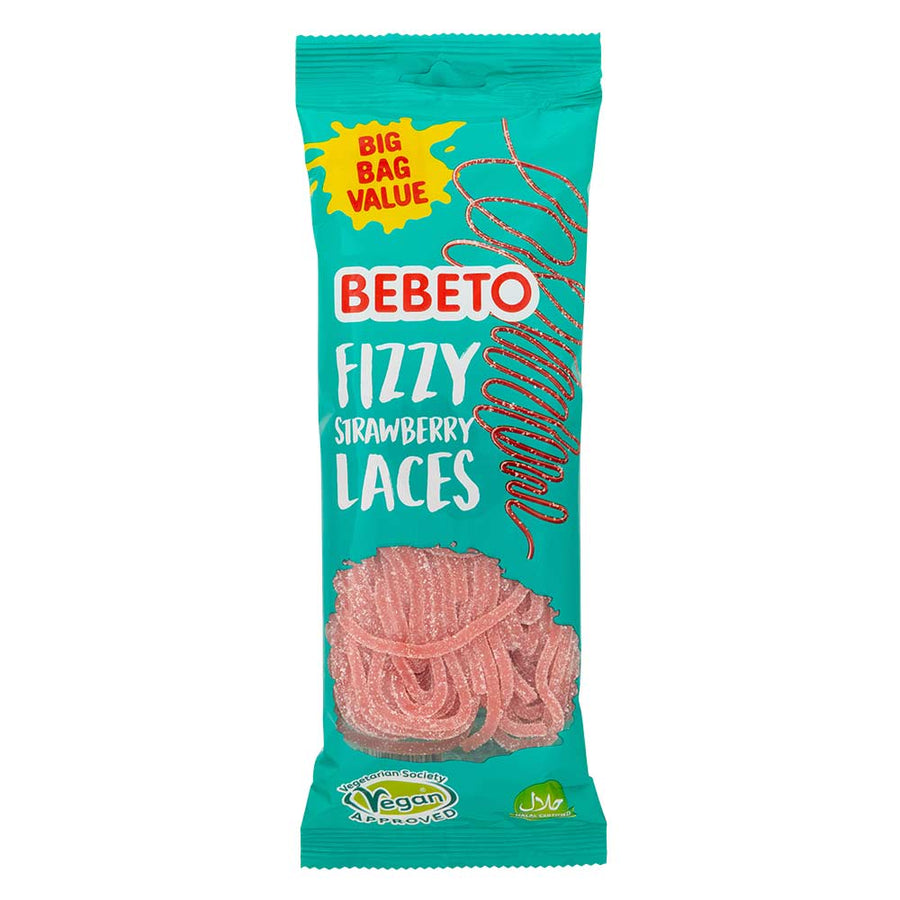 Bebeto Fizzy Strawberry Laces 220g - Out of Date