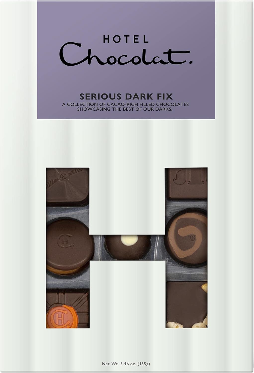 Hotel Chocolat Serious Dark Fix H-Box 155g - Out of Date