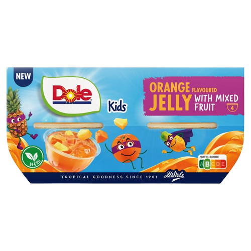 Dole Kids Orange Jelly with Mixed Fruits 12 x 93g - Out of Date