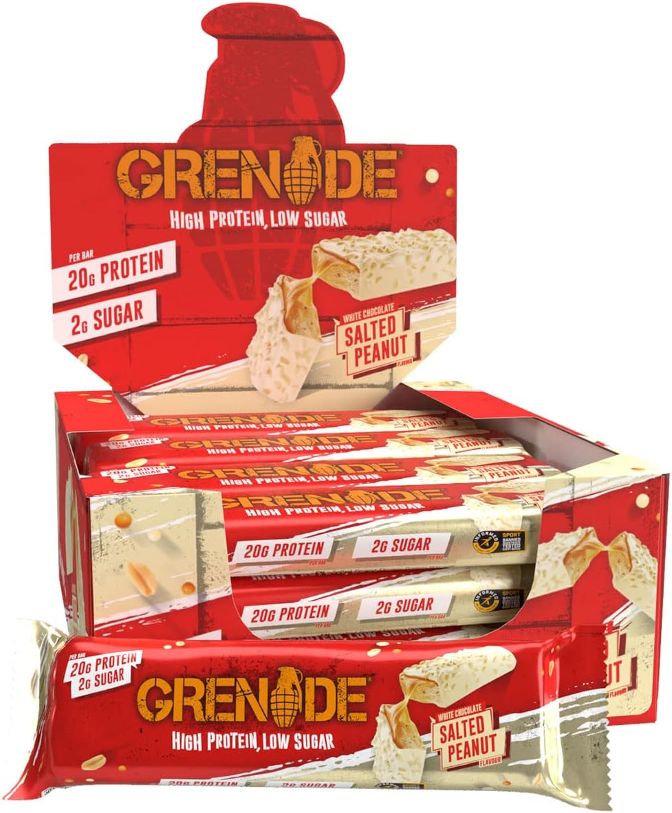 Grenade White Chocolate Salted Peanut Carb Killa Bar 12 x 60g