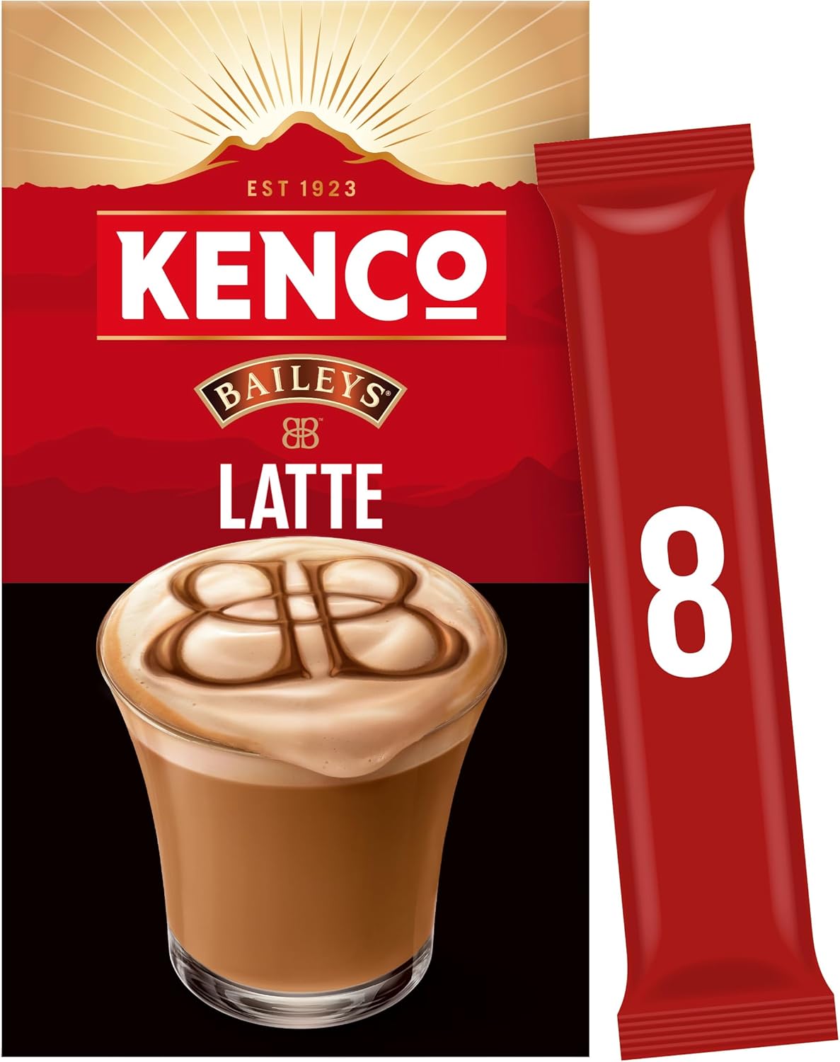 Kenco Baileys Latte Instant Coffee Sachets 8 x 15g - Out of Date