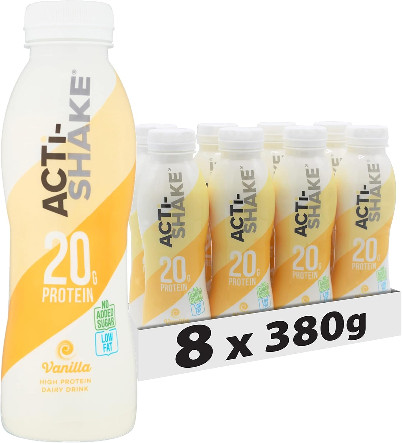 Acti-Shake Protein Shake 8 x 380g - Out of Date