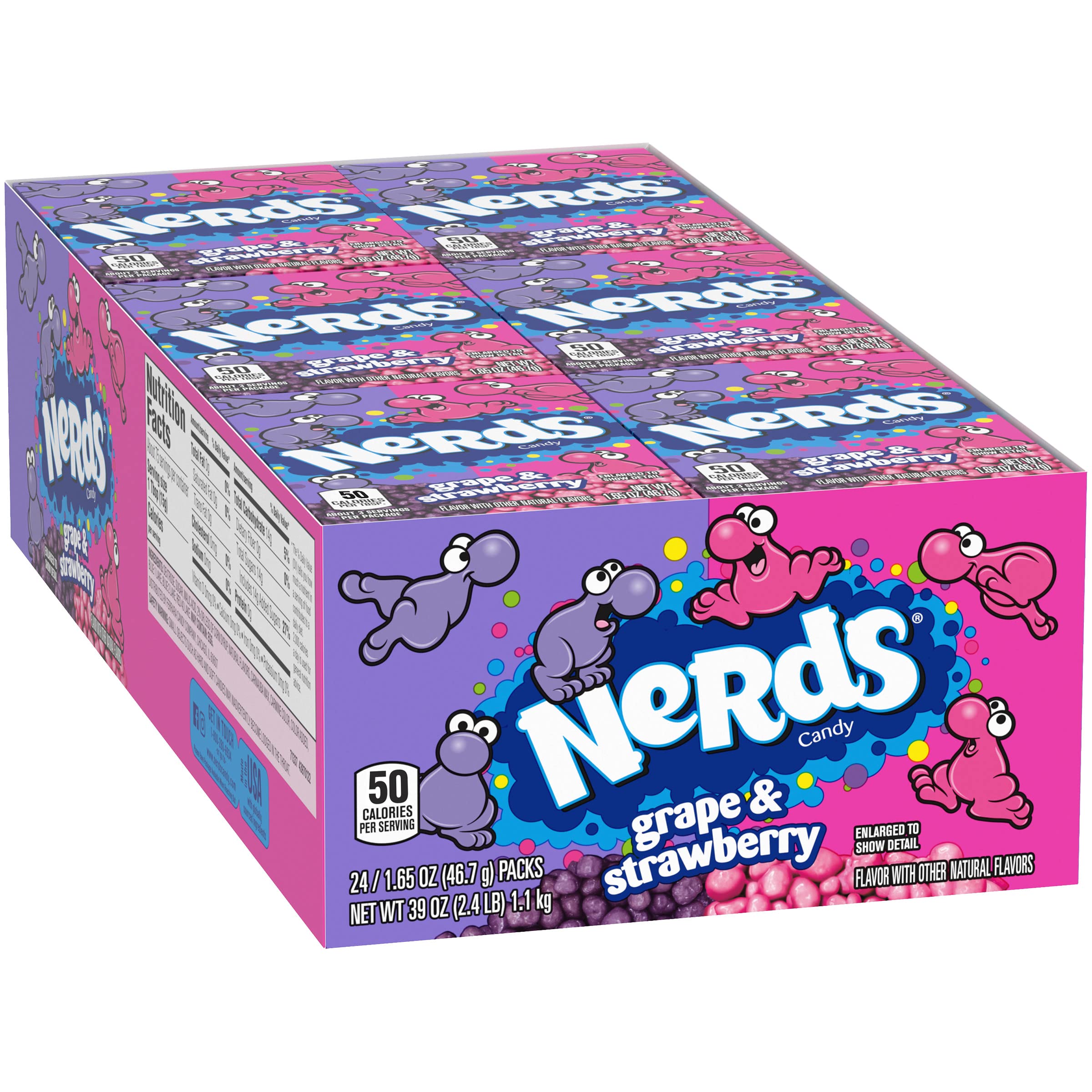Nerds Grape & Strawberry 36 x 46.7g (case) - Out of Date