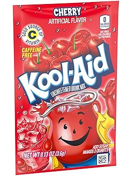Kool-Aid Cherry Unsweetened Drink Mix 3.9g (Pack of 6) - Out of Date