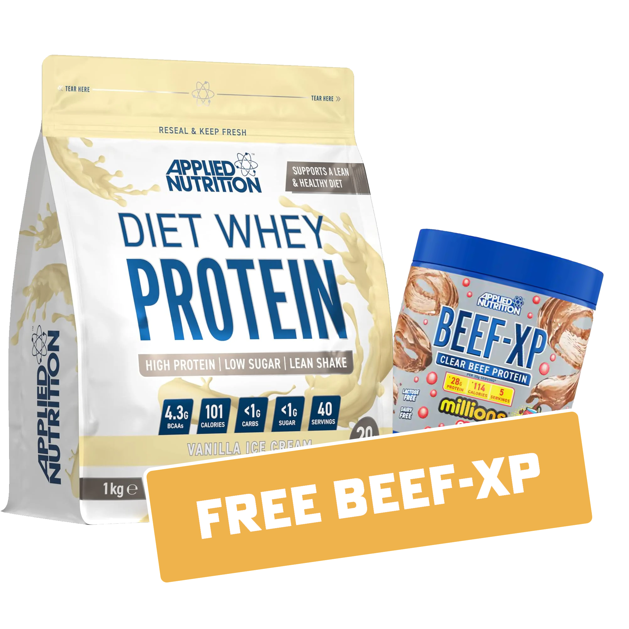 Applied Nutrition Diet Whey 1kg + Free Beef XP 150g* - Special Offer