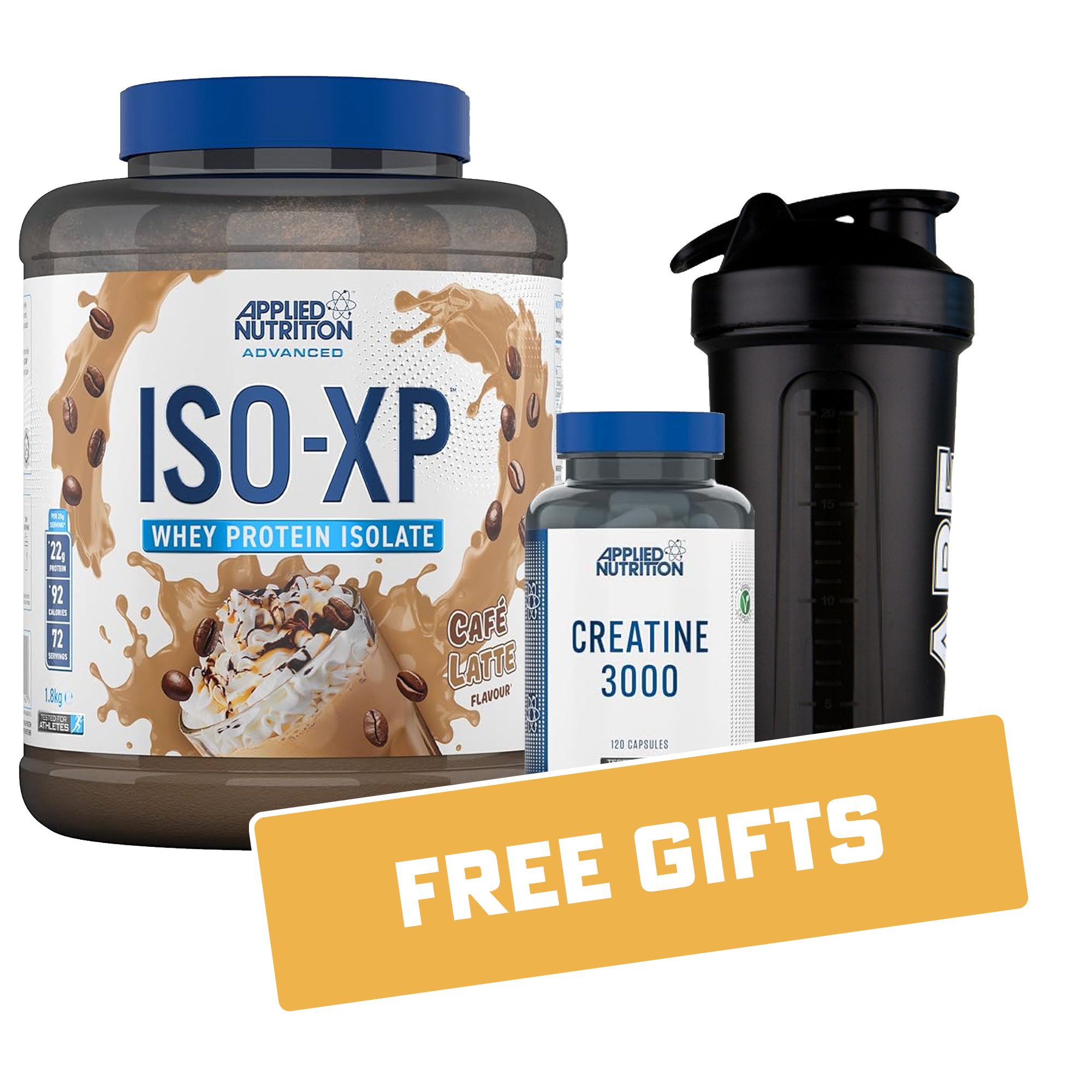 Applied Nutrition ISO XP 100% Whey Protein Isolate 1.8kg + Free Creatine CAPS & Shaker*- Special Offer