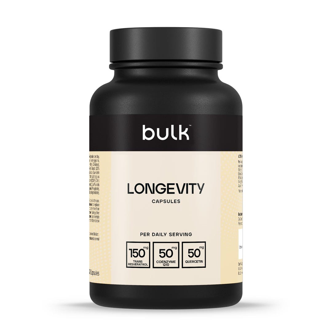 Bulk Longevity (Trans-Resveratrol & CoEnzyme Q10) 120 Caps - Out of Date