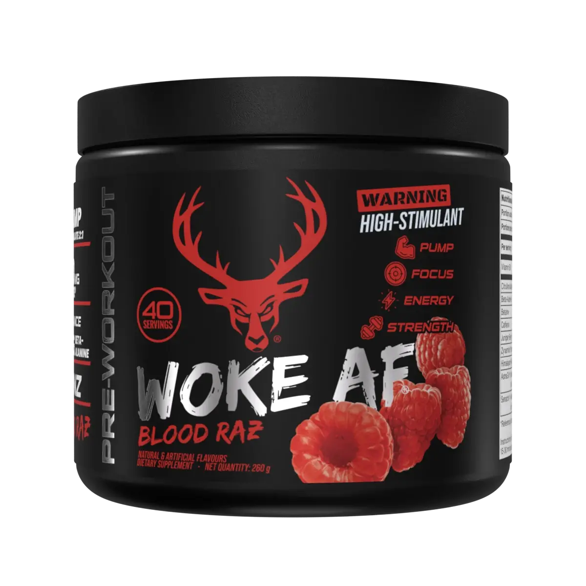 Bucked Up Woke AF High Stim Pre Workout 260g - Out of Date