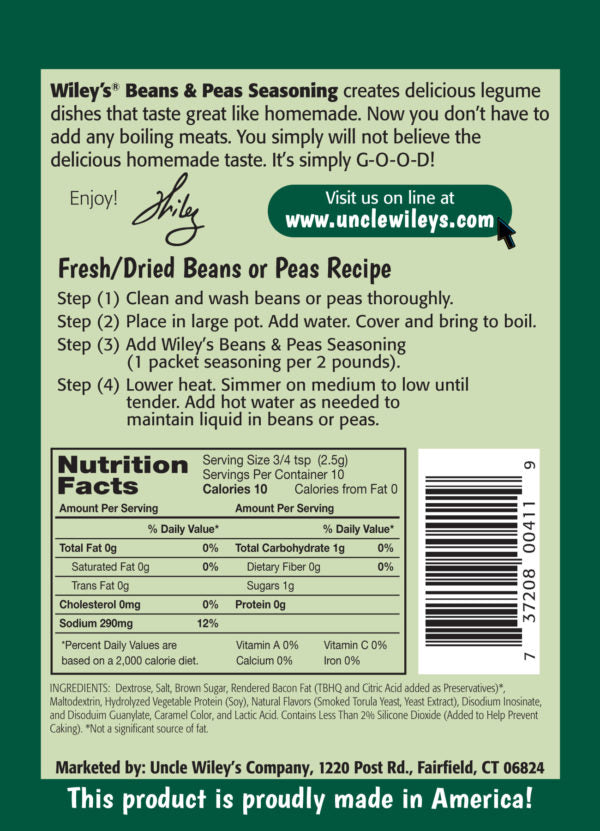 Wiley’s Eat Your Beans! Original Greens Seasoning 28.3g - Out of Date