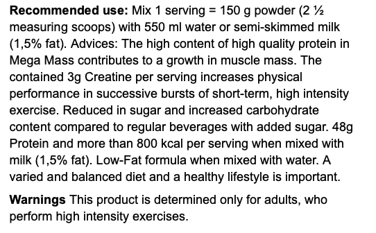 Weider Mega Mass 4000 7kg