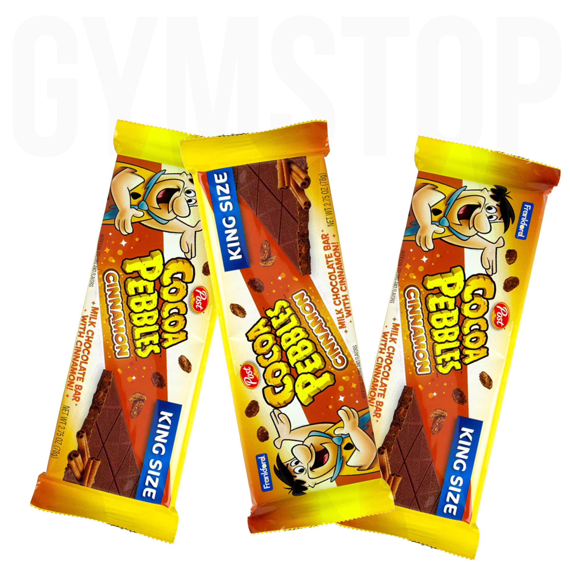 Cocoa Pebbles Chocolate Cinnamon Bar KING SIZE 3 x 78g (3 Pack) - Out of Date