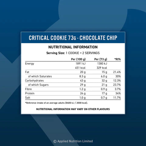 Applied Nutrition Critical Cookie 12 x 73g