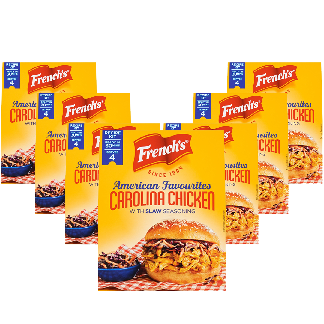 French's Carolina Chicken with Slaw Seasoning Recipe Kit 7 x 95g (box) - Out of Date