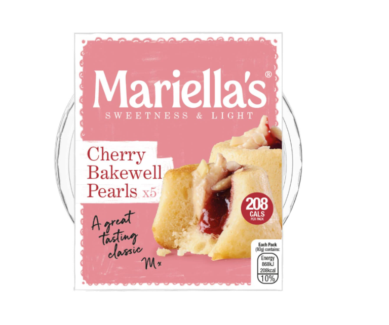 Mariella’s Cherry Bakewell Pearls (6 pack x 5 cakes)