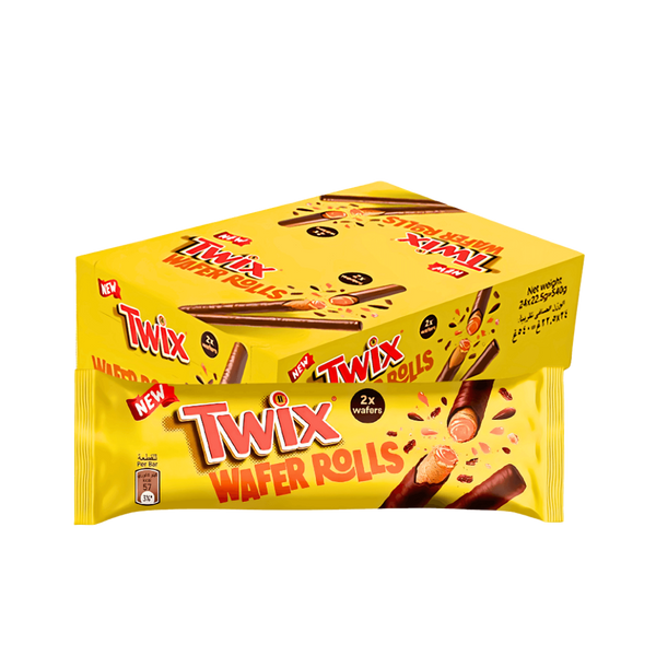 Twix Wafer Rolls 12 x 22.5g - Out of Date