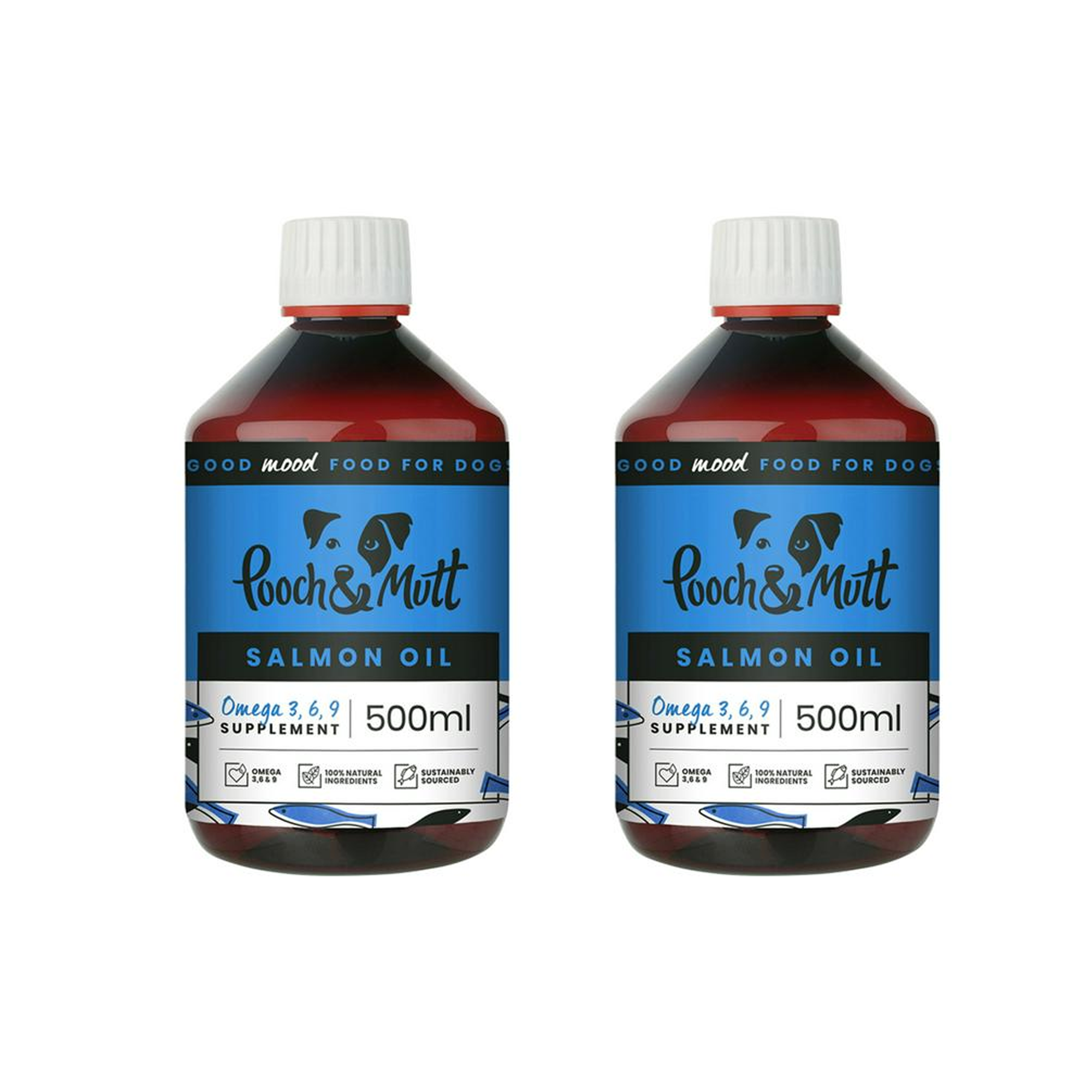 Pooch & Mutt Salmon Oil 2 x 500ml (Duo Pack) - Out of Date