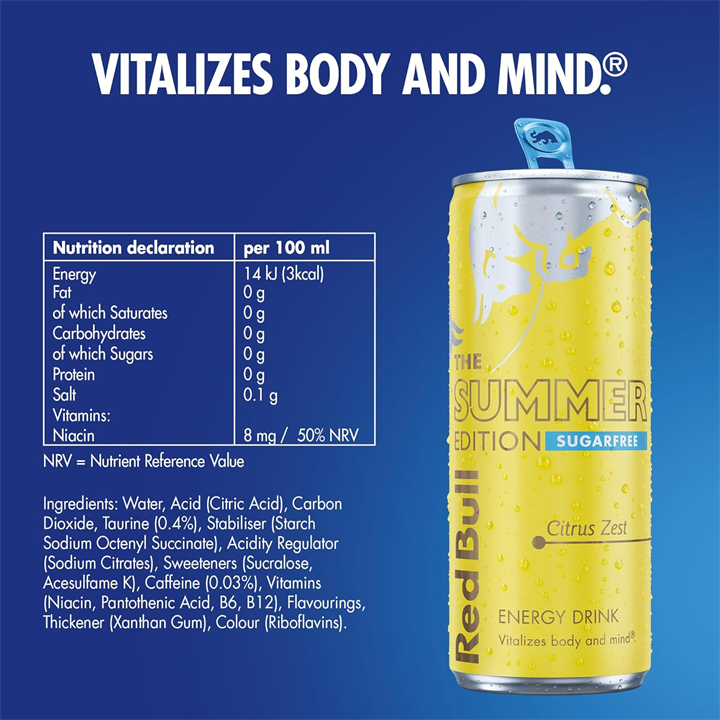Red Bull Sugar Free Editions 12 x 355ml