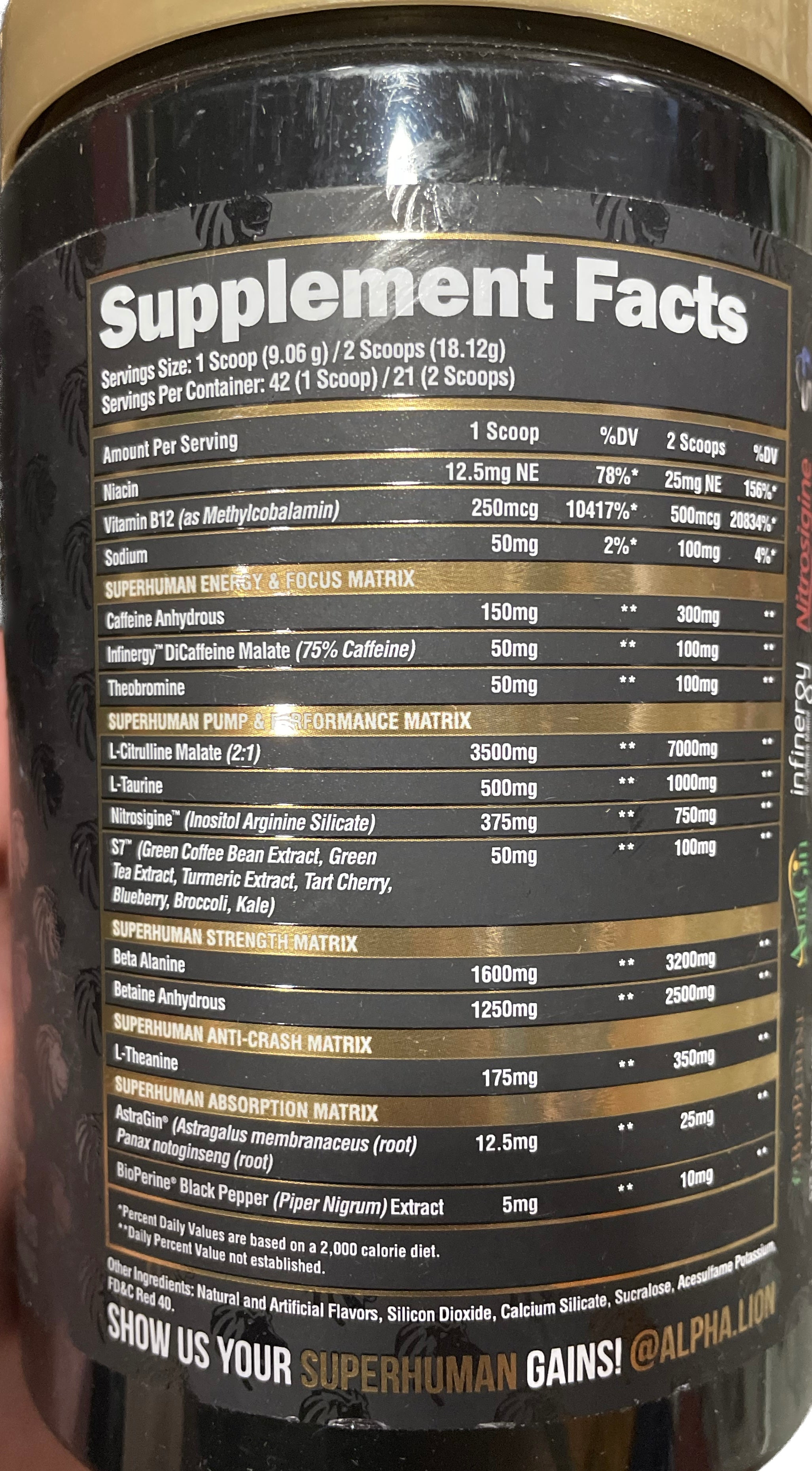 Alpha Lion Super Human Pre Workout 340g