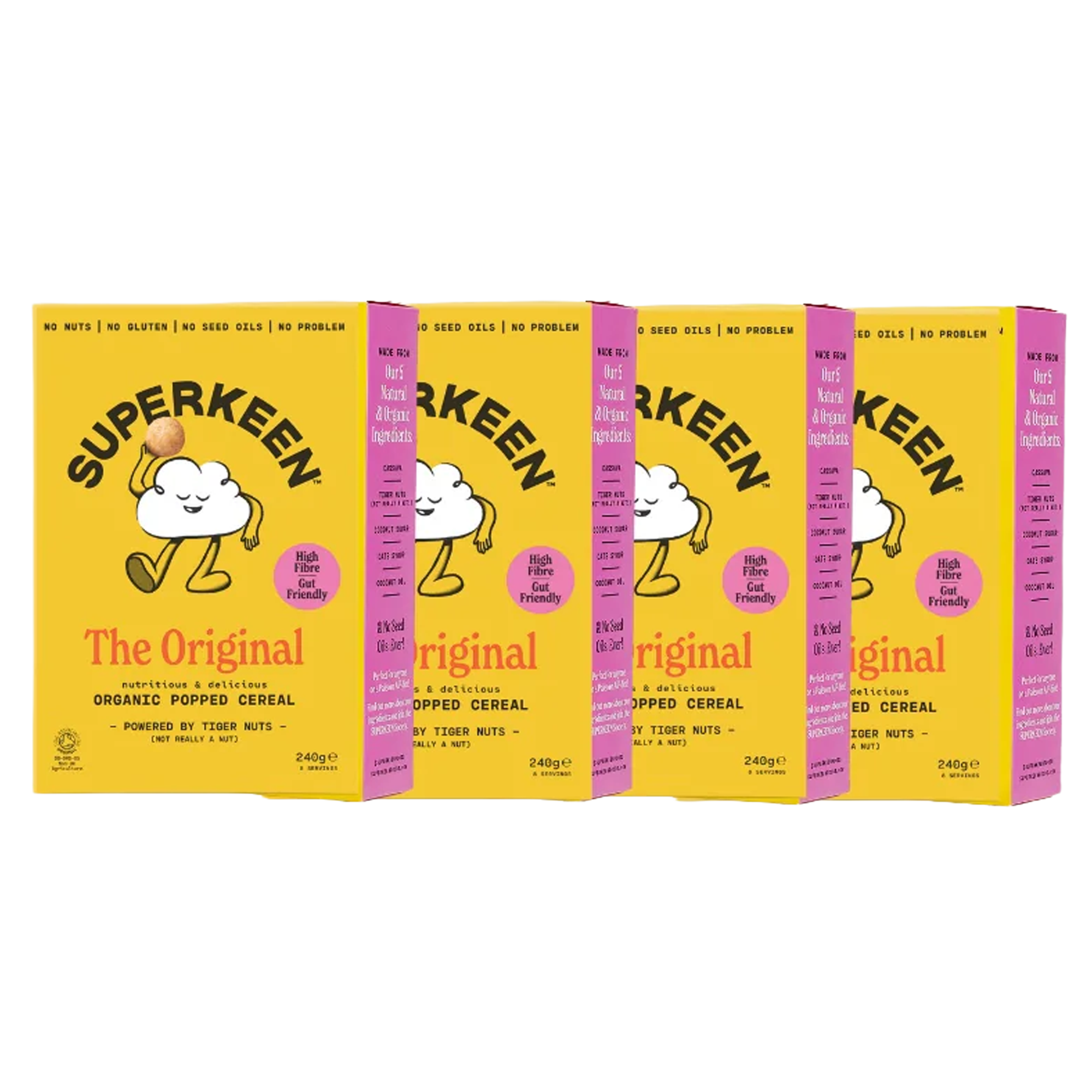 SUPERKEEN Original Organic Popped Cereal Balls 240g - Out of Date