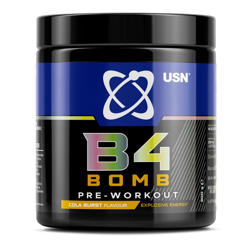 USN B4 Bomb Cola Burst Pre-Workout 300g - Out of Date