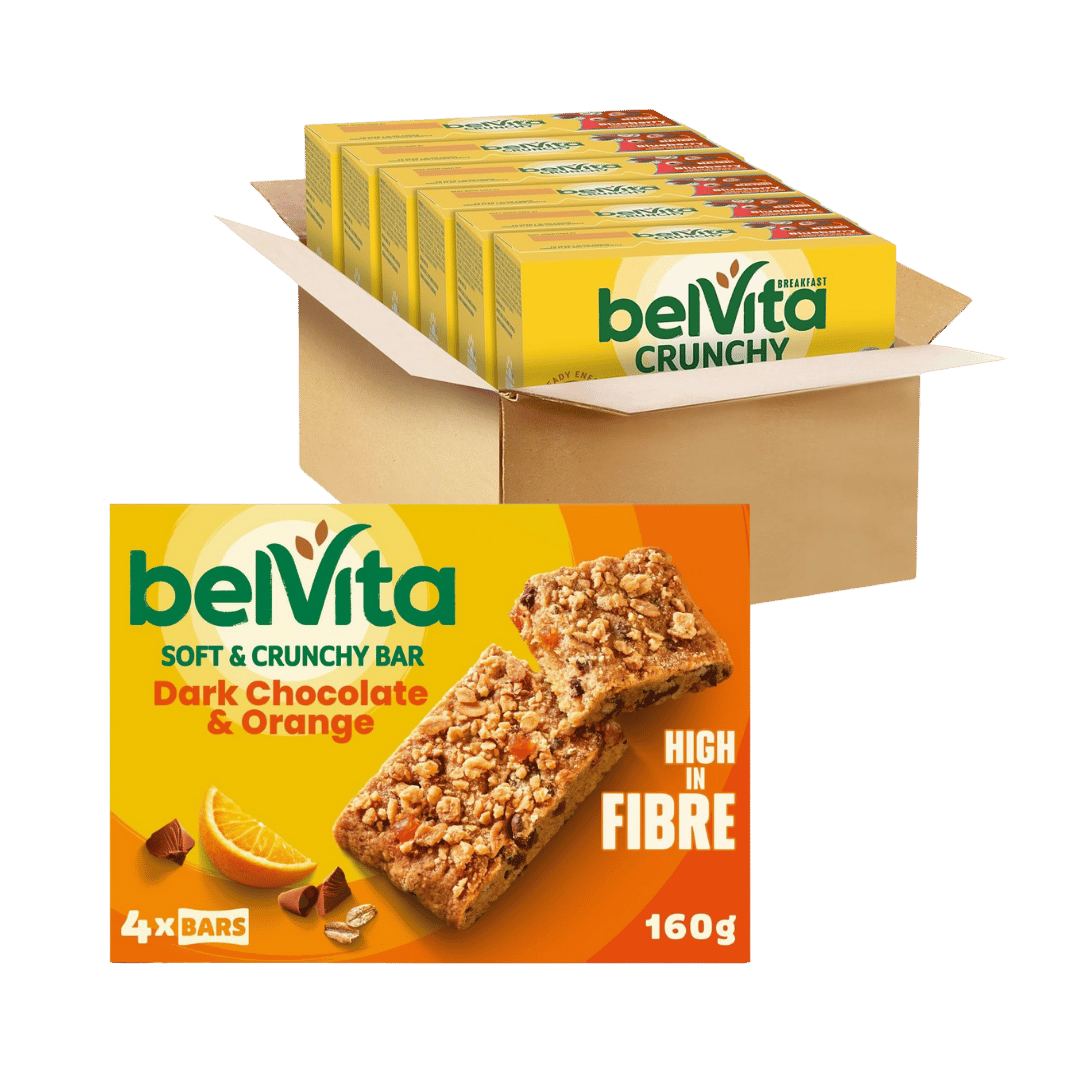 Belvita Baked Bar Dark Chocolate & Orange 10 x 4 x 40g (case) - Out of Date