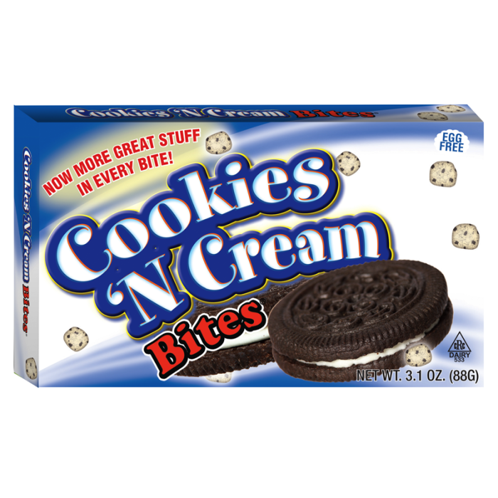 Cookie Dough Bites Cookies N Cream Bites Theatre Box 88g - Out of Date