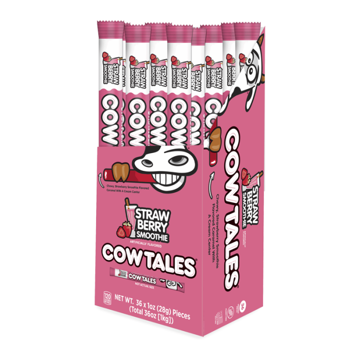 Cow Tales Strawberry Smoothie 36 x 28g (case) - Out of Date