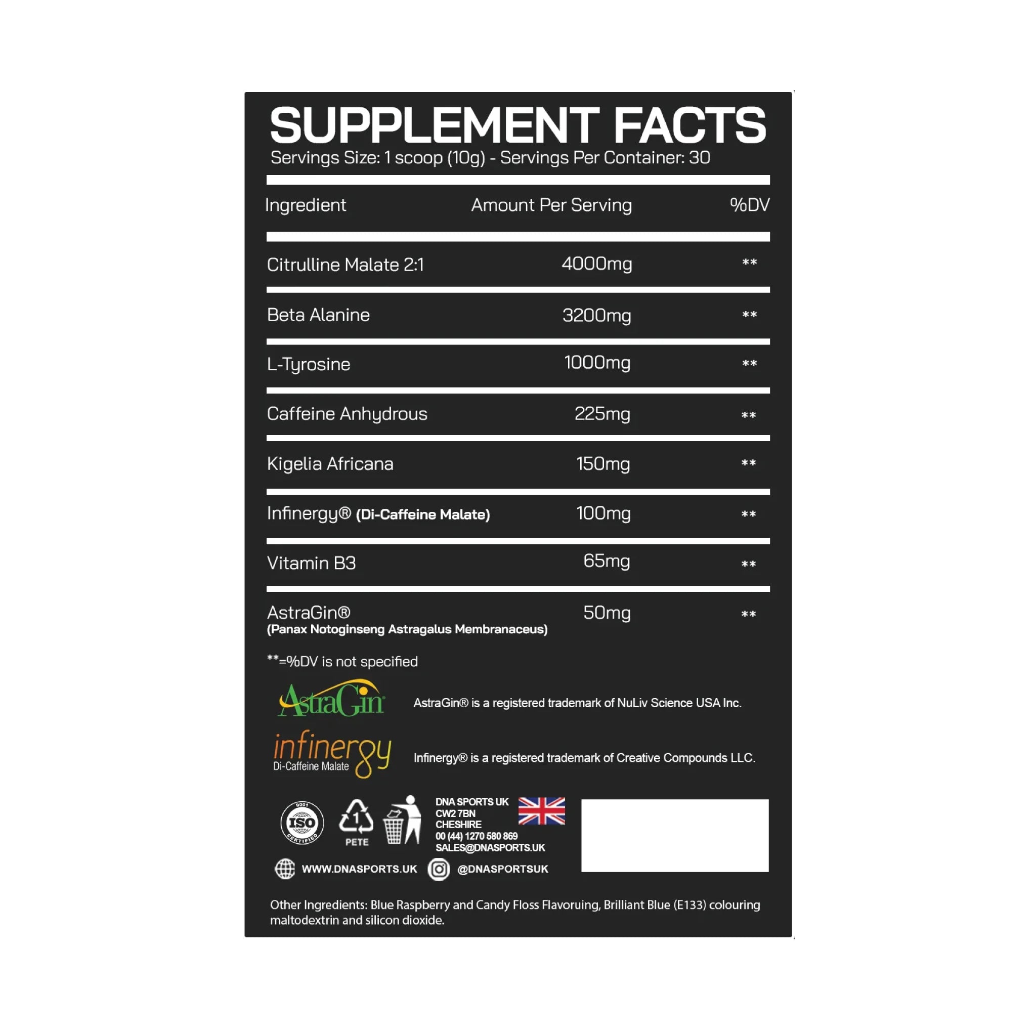 DNA Sports Vibe Pre-Workout 300g - Clearance