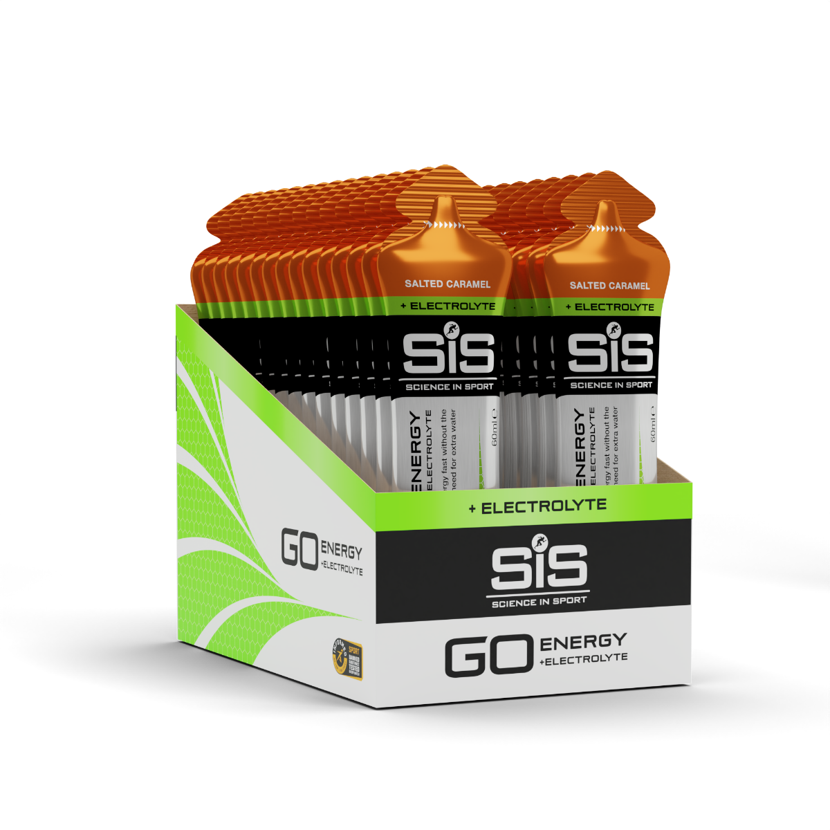 SIS Go Energy + Electrolyte Gel Salted Caramel 30 x 60ml - Out of Date