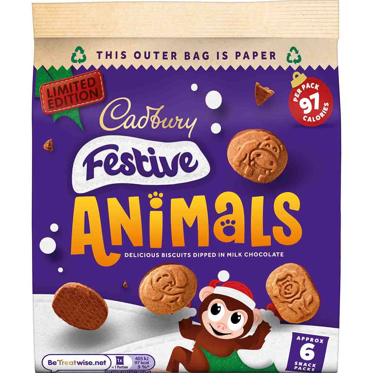 Cadbury Festive Animals 6 x 19.6g - Out of Date