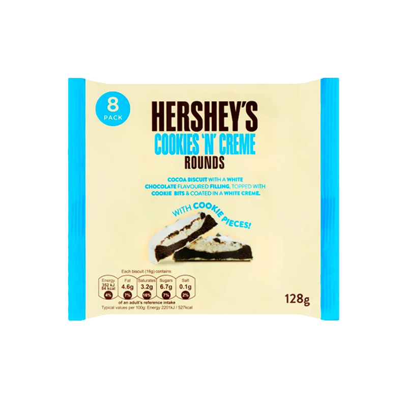 Hershey's Cookies 'N' Creme Rounds 128g (8 biscuits) - Out of Date