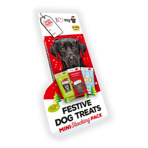 I Love My Dog Festive Mini Stocking 300g