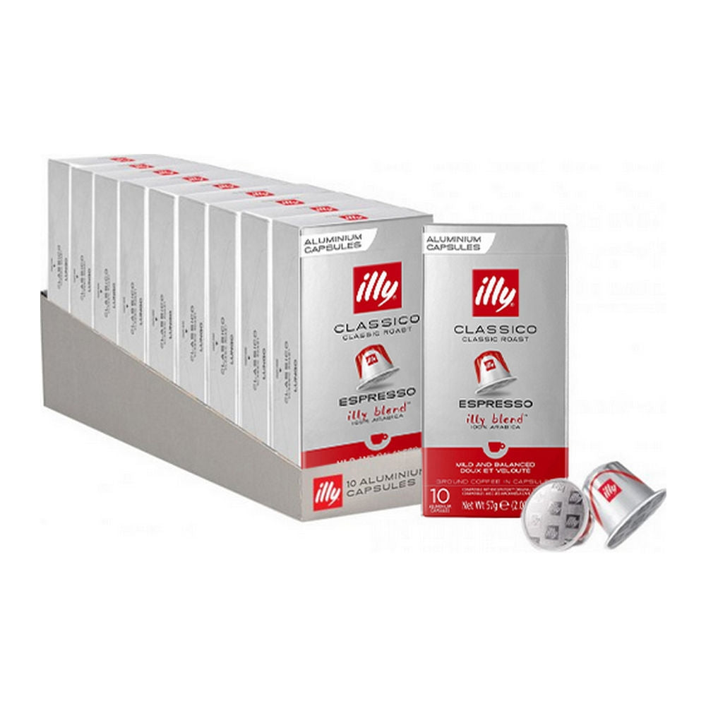 illy Classico Espresso 100% Arabica Coffee Pods 10 x 10 Pods (case) - Out of Date
