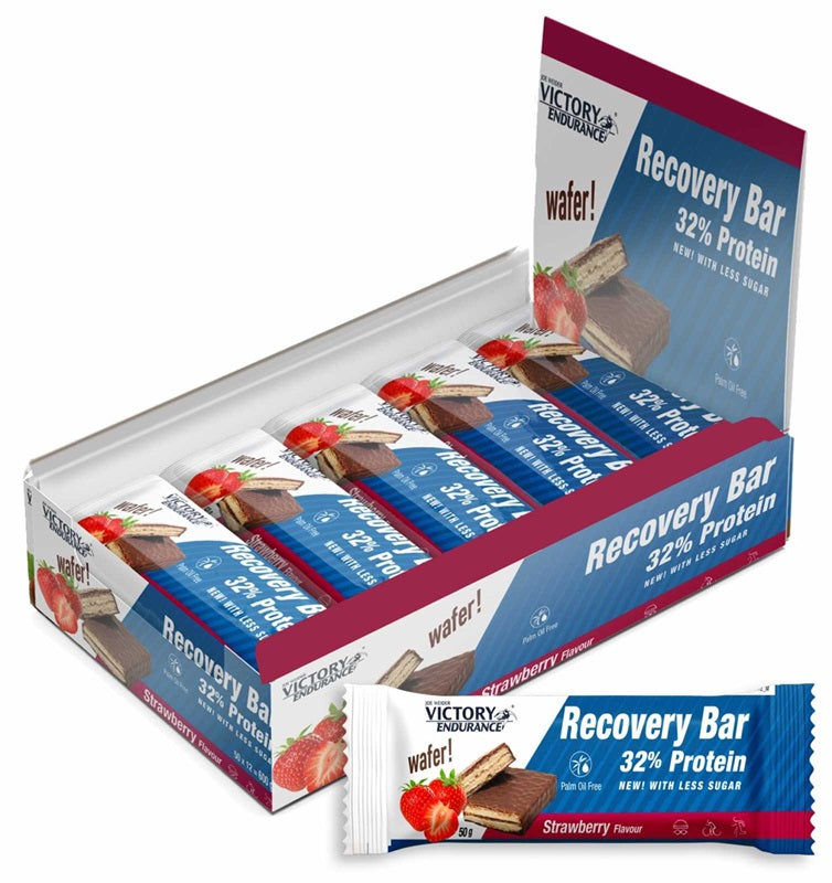 Joe Weider Strawberry Victory Endurance Recovery Bar 12 x 50g - Short Dated