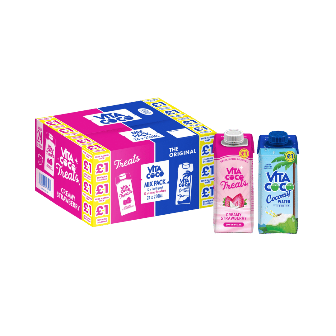 Vita Coco Natural & Strawberry Mix 24 x 250ml - Short Dated