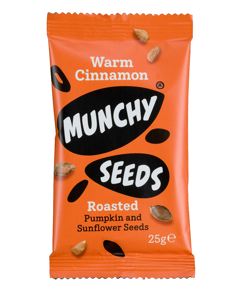 Mini Munchy Warm Cinnamon Pumpkin and Sunflower Seeds 25g - Out of Date