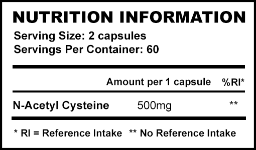 Strom Sports Nutrition NAC 60 Caps