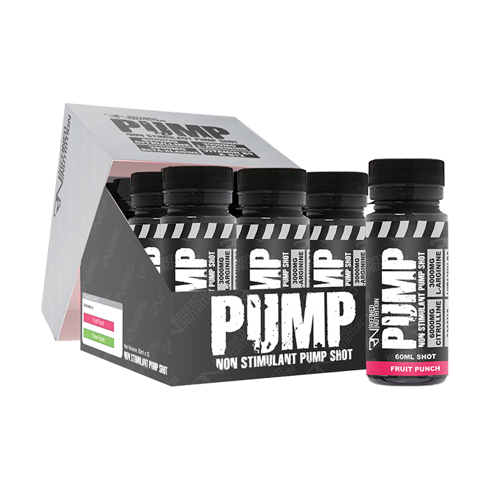 Refined Nutrition PUMP Non Stim Pre-workout Shots 12 x 60ml