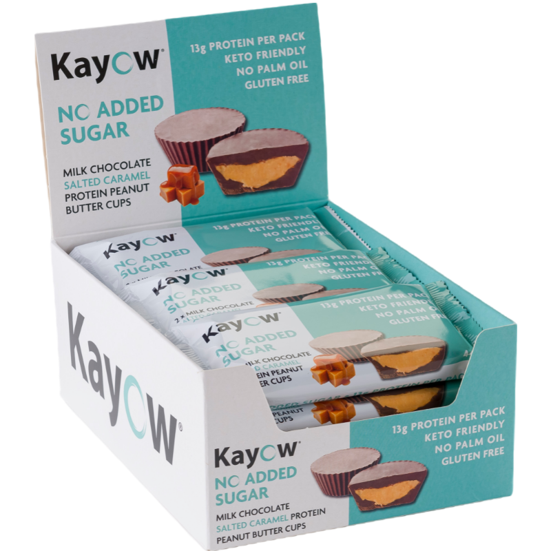 Kayow Nutrition High Protein No Added Sugar Peanut Butter Cups 12 x 44g