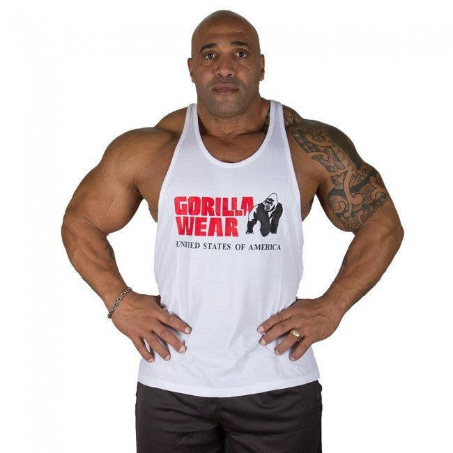 Gorilla Wear Classic Tank Top - White - gymstop