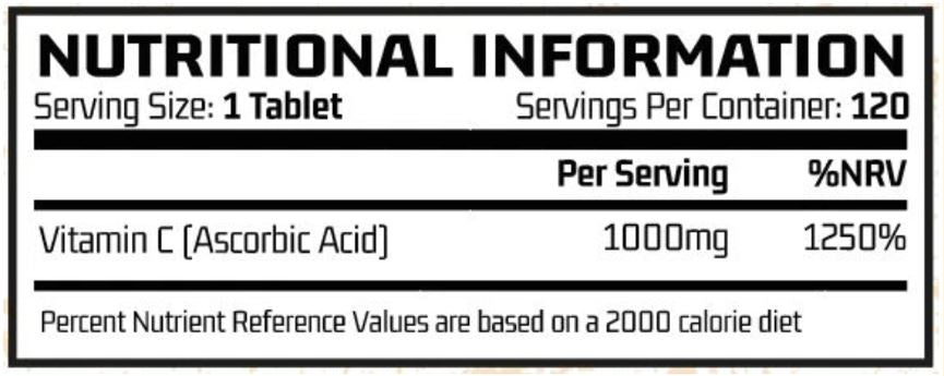 Chemical Warfare Vitamin C 120 Tablets